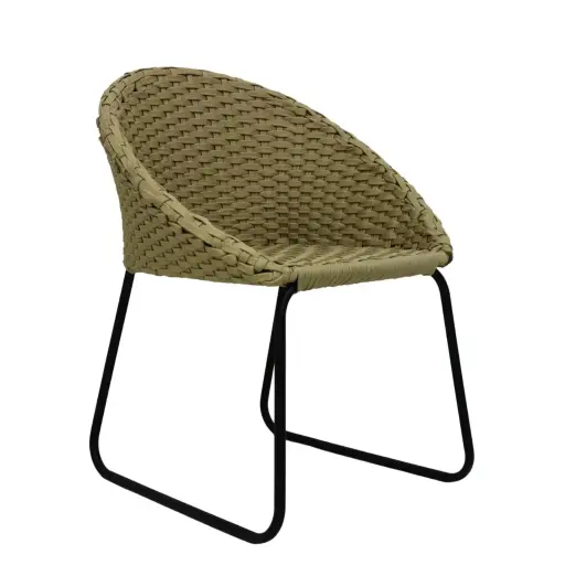 [CMXSI01T] Zihuatanejo silla acero galvanizado negro y textilene // Exterior 100% 