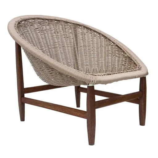 [5236SIT] Orizaba sillón madera, acero galvanizado y textilene  // Exterior 100%