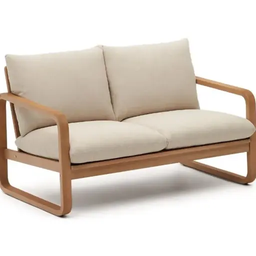 [J1400026JJ12T] Sacaleta love base madera cuerda textilene beige cojinería tela loneta // Exterior 100% 