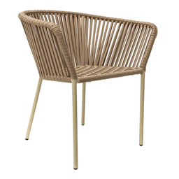 [CMX-JS-001] Jalisco silla estructura aluminio cuerda beige