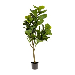 [AA5689] Ficus planta artificial de 150 cm con maceta negro // KH