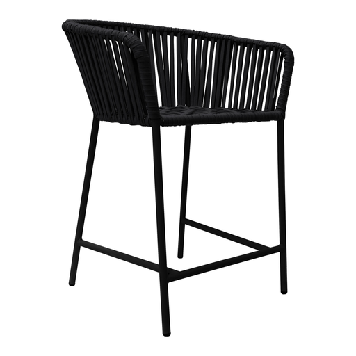 [CMX035B] Jalisco banco counter metal negro cuerda negra // Exterior techado