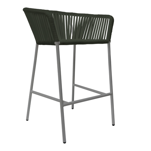 [CMX035V] Jalisco banco metal gris cuerda verde militar // Exterior techado