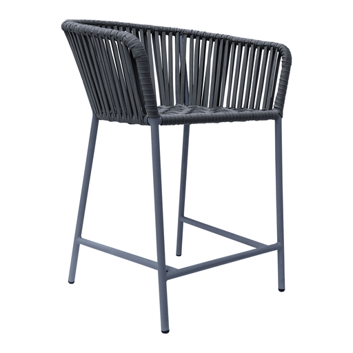 [50385BA] Jalisco banco counter metal gris cuerda gris // Exterior techado