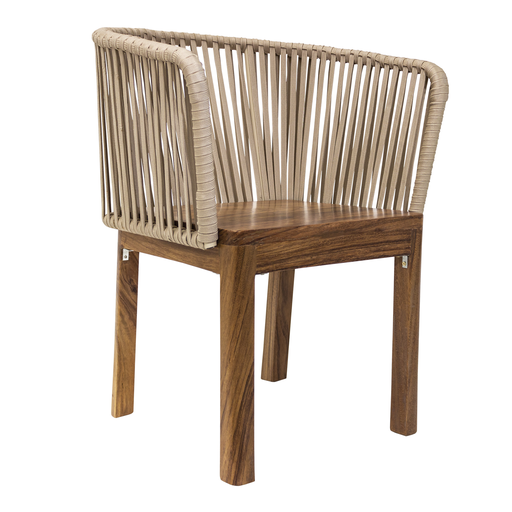 [CMX027E] Oaxaca silla cuerda beige base parota // Exterior techado