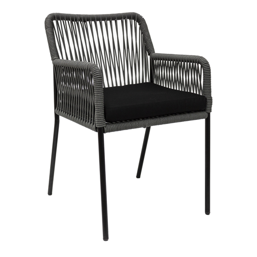 [ROXC001T] Chapala silla acero galvanizado negro textilene y loneta // Exterior 100%