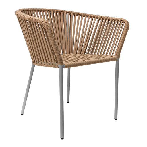 [50976SI] Jalisco silla metal gris cuerda beige