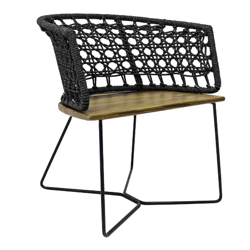 [CMX044] Yelapa silla cuerda negra // Exterior techado