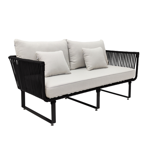 [48990SI] Vallarta love acero galvanizado negro textilene negro cojinería // Exterior 100%