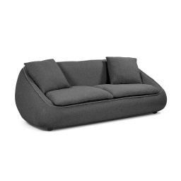 [S566J36] Safira sofa 3 plazas gris oscuro